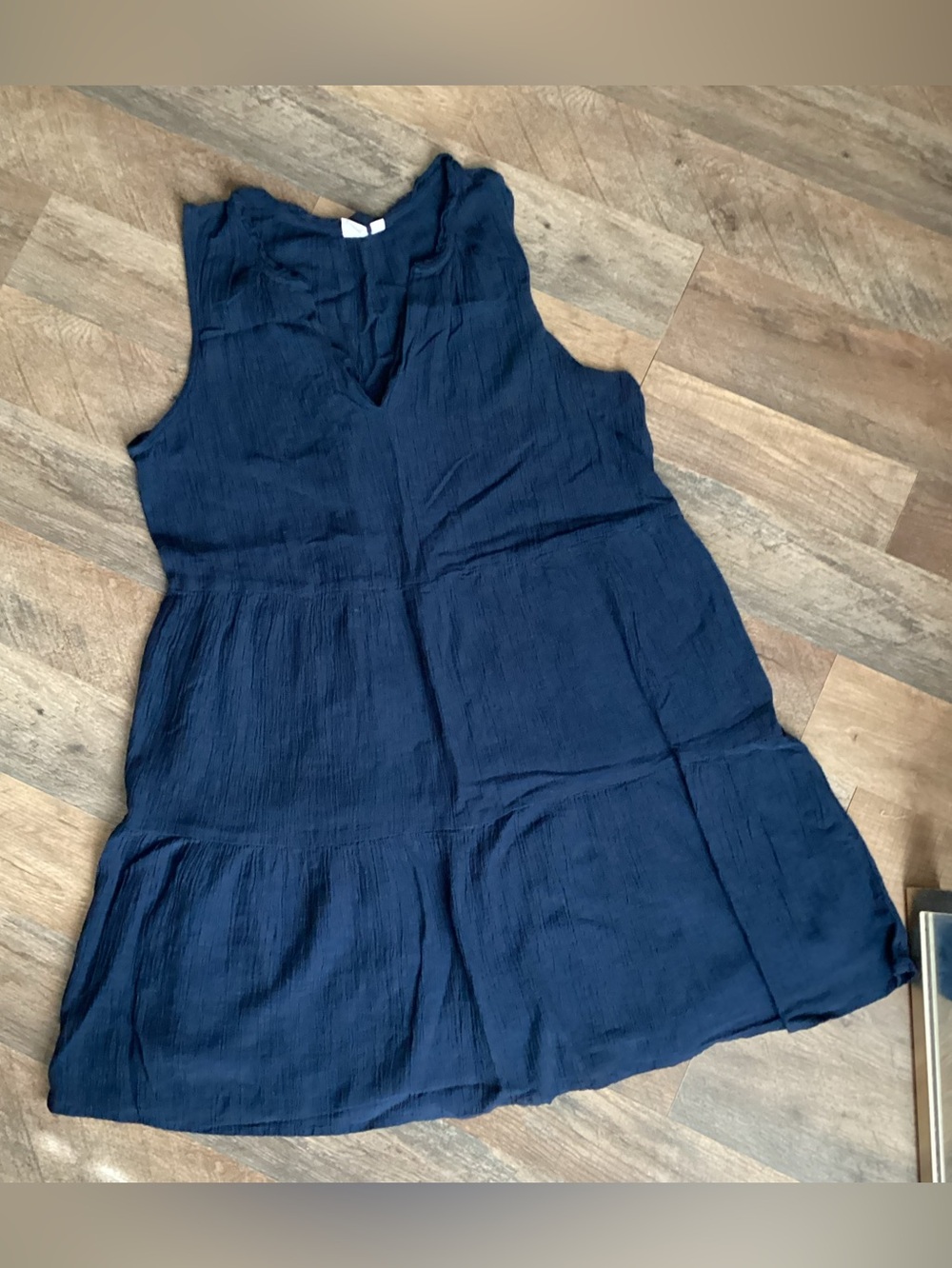 GAP Navy Sleeveless V-Neck Tiered Tunic